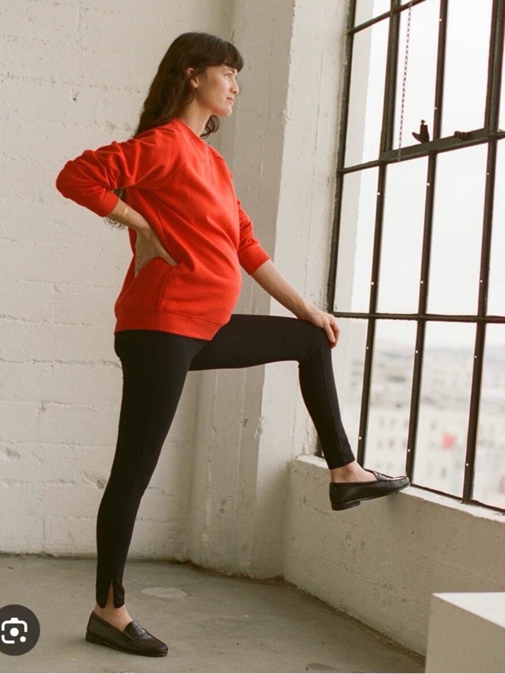Storq Zip Leggings - Black High-Waist Maternity Leggings (size 2 / US size 6)
